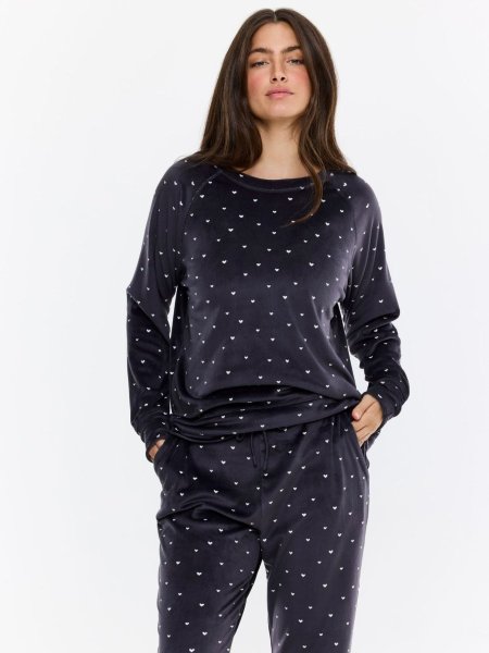 סט פיג’מה סופר פליז מודפס רומי